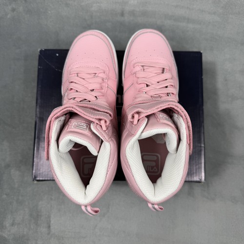 Fila F-14 IRI High-Top Leather (GS) Lifestyle Shoes Pink Youth Big Kids' NEW - Picture 7 of 8