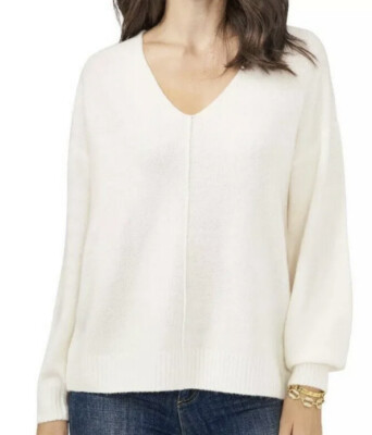 Blouse Vince Camuto En Dentelle Blanche – Taille M – Col V | Très Bon état