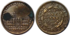 1837 (ND) Hard Times Token Merchants Exchange NY  HT 293 R1