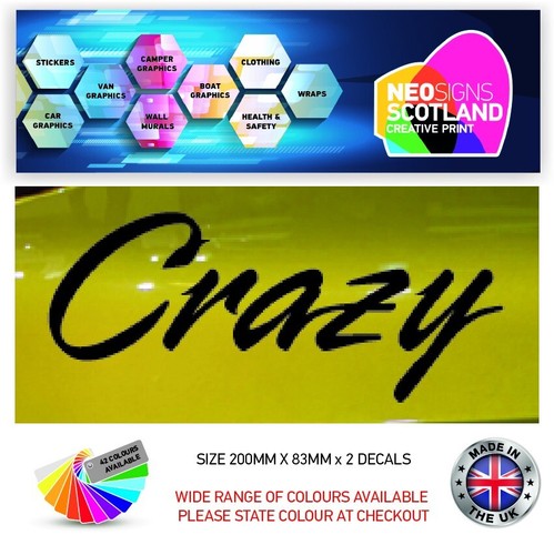 2 x 200mm Stickers Car Bike Van Truck Boat Vinyl Wall Graphic Various Designs - Picture 131 of 140