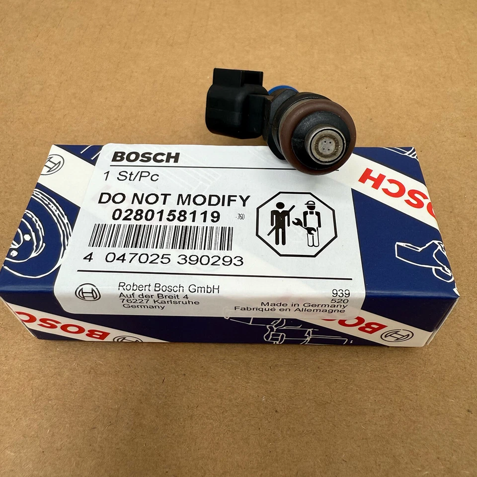 6x Inyector de combustible Bosch OEM 0280158119 para 07-10 Jeep Wrangler Chrysler 3,3 L 3,8 L Foto 2 de 4