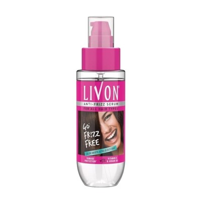 Livon Serum for Frizz-free,Smooth & Glossy Hair With Argan Oil & Vitamin E 50 ml