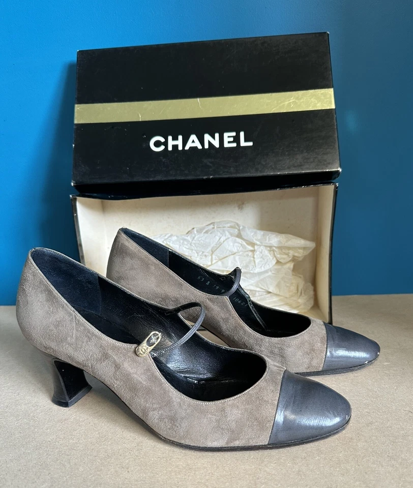 Escarpins Chanel vintage taille 9 - Photo 2/4
