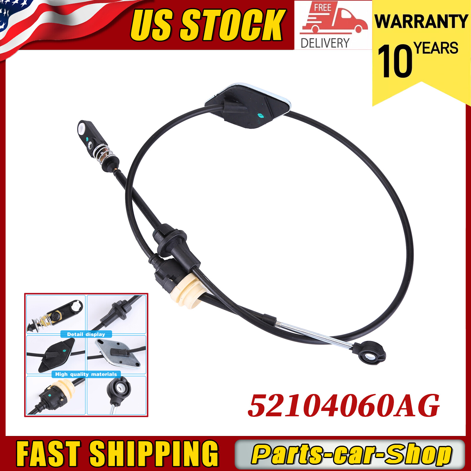2003-2004 Jeep Grand Cherokee Automatic Transmission Shift Control Cable OEM New