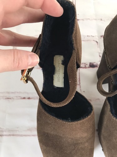 Zoccoli L'autre Chose foderati in shearling scamosciato plateau taglia 36 Made in Italy - Foto 11 di 12