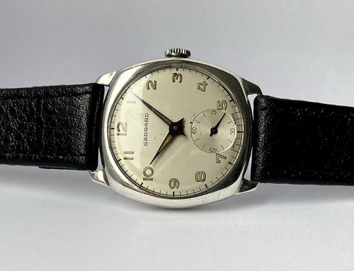 1954 Garrard Silver cushion case watch Imperial Chemical Industries LTD ETA 1120 - Picture 5 of 17