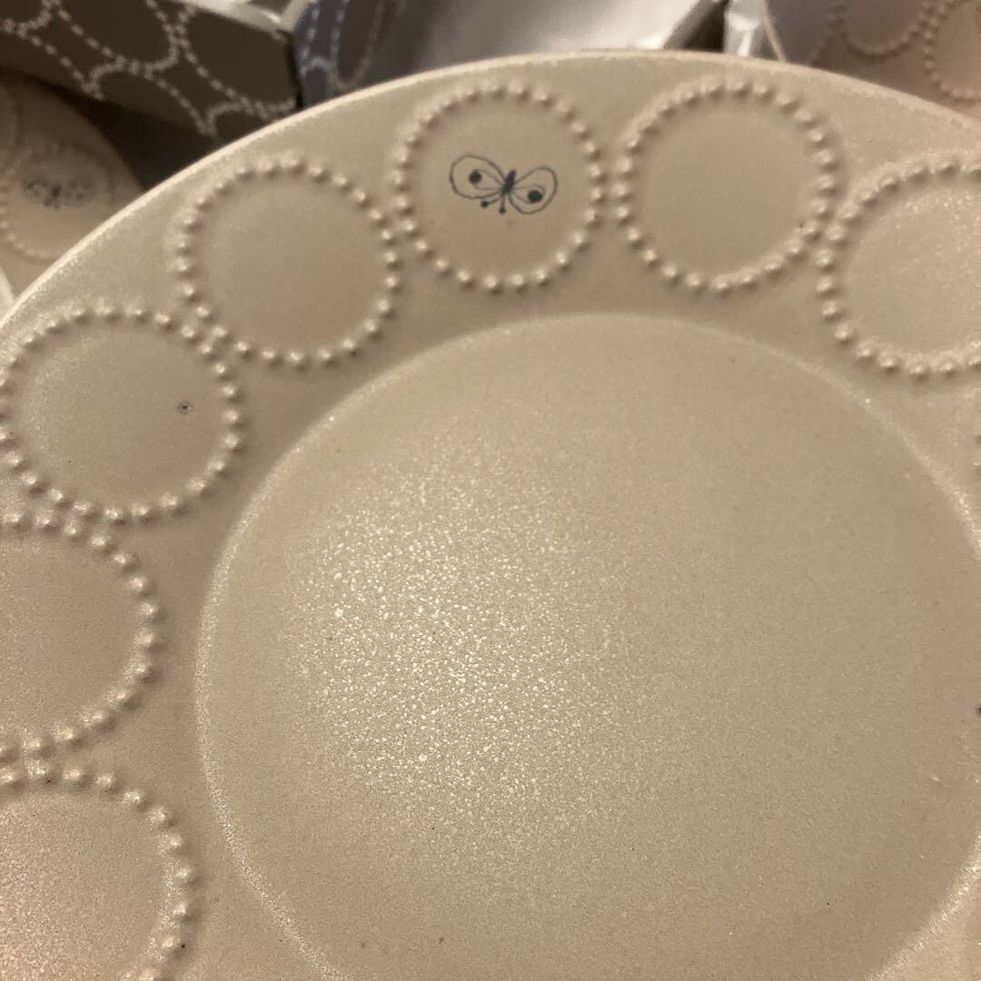 mina perhonen　Tambourine　bit Plate　L Mina Perhonen Tambourine Bit Light Blue Plate S Beige Tray