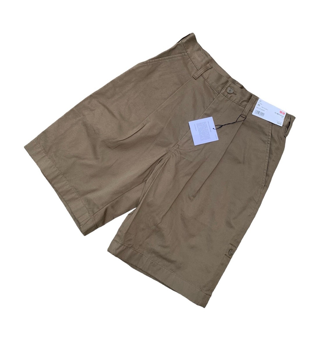 パンツ JW ANDERSON Women Shorts Burmudas TR0384PG1744 130 BROWN Uniqlo x JW Anderson Tan Brown Roll-Up Shorts Size XS New