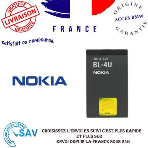 Batterie Originale Nokia BL-4U - Compatible 3120, 5530, 8800 - Neuve