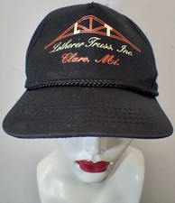 Vintage Black Snapback Trucker Hat Baseball Cap - LETHERER TRUSS, INC. Clare MI