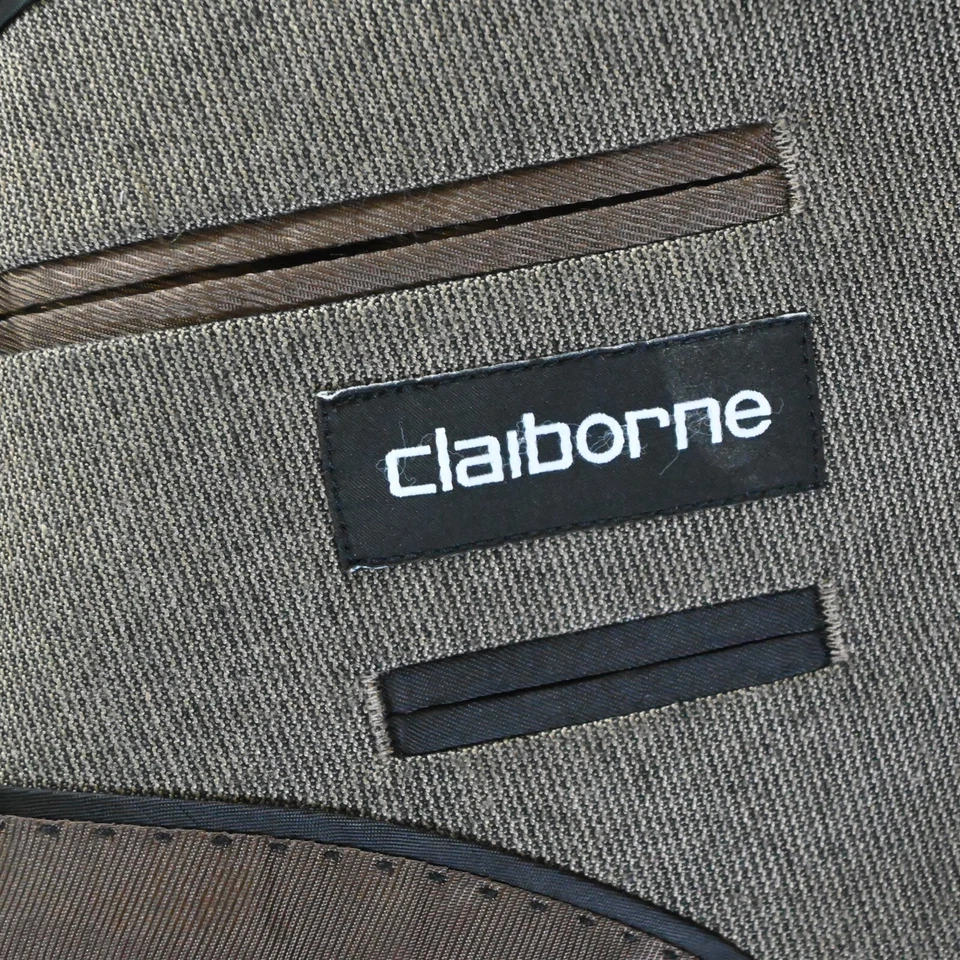 Blazer Traje Chaqueta Abrigo Deportivo Claiborne 44R Marrón Solapa Pico Para Hombre Foto 4 de 4