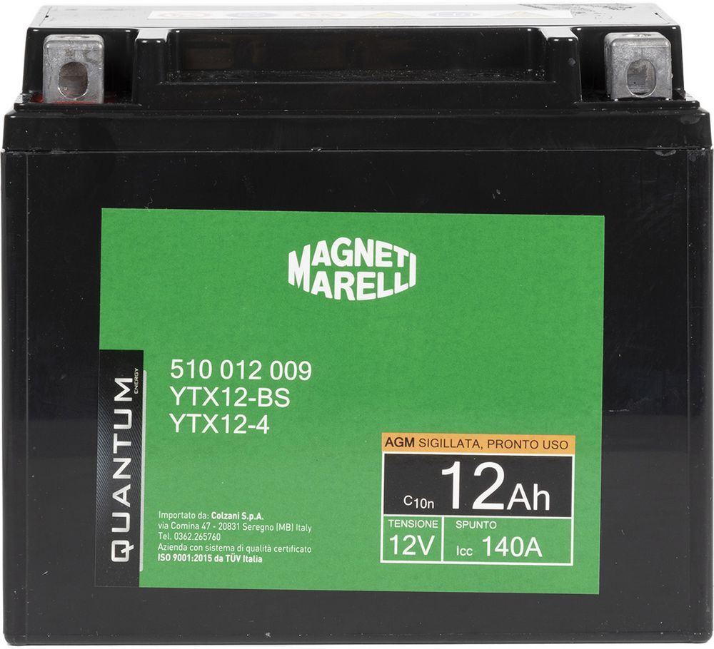 2469004 Magneti marelli batteria moto e scooter 12AH 12V 140A tecnologia AGM sig