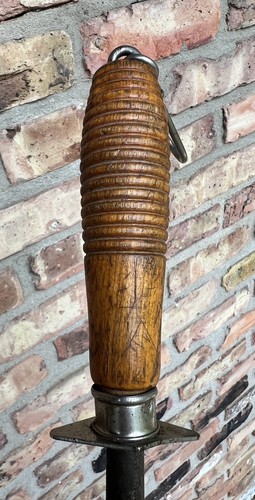 Antik Russell Holzgriff Messerschärfer Stahl Vintage 12 Zoll & 16 3/4 Zoll Insgesamt - Bild 13 von 14