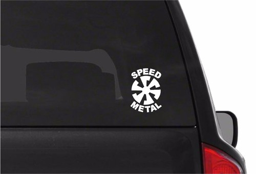 Speed Metal Thrash Heavy Metal Vinyl Decal Car Window Laptop Guitar Sticker - Picture 2 of 5