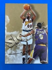 Tony Delk 1998-99 Skybox Autographics Auto Card Golden State Warriors