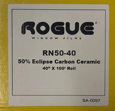 Rogue 50% Eclipse Carbon Ceramic Series Automotive Window Film 40” X 100’ Roll