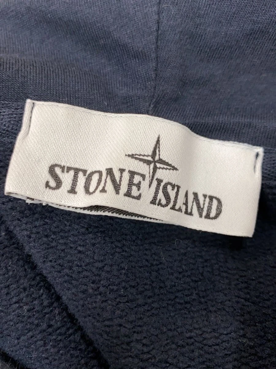 Felpa con cappuccio e zip STONE ISLAND M cotone navy 811563520 usata