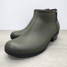 Bogs Vista Waterproof Rain Booties Women's Size 11 Olive Green Ankle Pull On