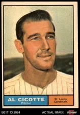1961 Topps #241 Al Cicotte Cardinals 5 - EX