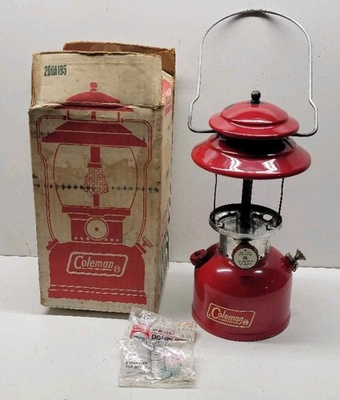 #ad Vintage Coleman Red Oil Lantern Model 200A195 200A 1969 Camping Outdoors Retro $59.47