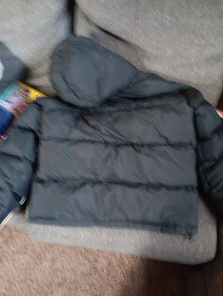 Chaqueta acolchada Supreme Down panel a rayas negro y amarillo talla XL FW18 Foto 2 de 4