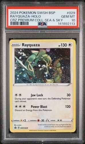 PSA 10 RAYQUAZA SWSH029 BLACK STAR PROMO HOLO POKEMON GEM MINT