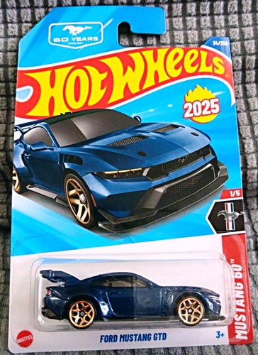 Hot Wheels 2025 Case P FORD MUSTANG GTD Mustang 60 LONG Card Free Protector - Picture 3 of 3