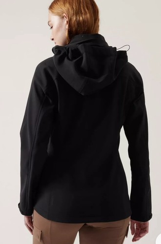 NWT Athleta Women's Luxe Glacier Softshell Water-Repellent Jacket $299 BLACK XS - Picture 2 of 7