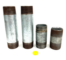 ASSORTMENT OF PIPE NIPPLES DIA 1-1/4" LENGTH 6" 3-7/16"  3" LOT OF 4