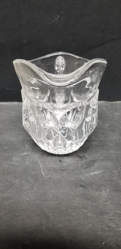 VTG 1940’s BEYER BLEIKRISTALL CLEAR CUT CRYSTAL THUMBPRINT CREAMER - Picture 6 of 7