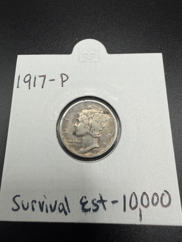 1917-P Mercury Dime Silver 10C Coin