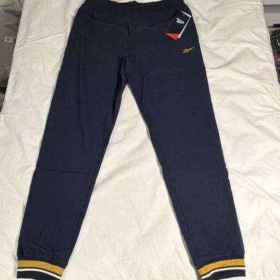 Reebok Woven Jogger Pants Men's Vector Navy L Tapered Elastic Waist E0304RB8