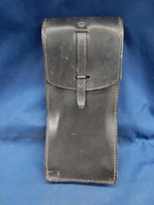 Vintage French Military Issue Long Leather Ammo / Utility Pouch