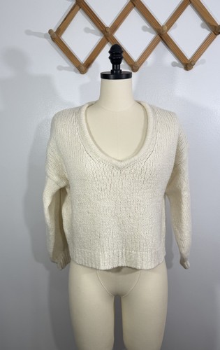 Madewell, Madewell Crop Sweater Chunky Knit Alpaca Wool Small