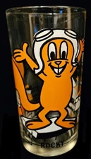 1970's P.A.T.Ward Rocky Pepsi Glass Collector Series 5"