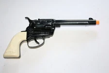 vintage Mattel Cowboy in Africa Fanner 50 diecast cap gun w/antelope grips WORKS