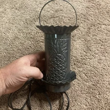 Irvin’s Country Tinware Light Folk Art Hand Punched w/Pineapples, Tart Warmer