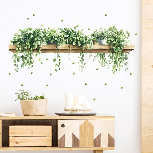 Stickers Effet 3d Longues Plantes Vertes D Int 233 Rieur D 233 Coration