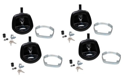 4 Pack Underbody Truck Tool Box Latch Replacement Lock w/ keys w/ Chrome Paddle