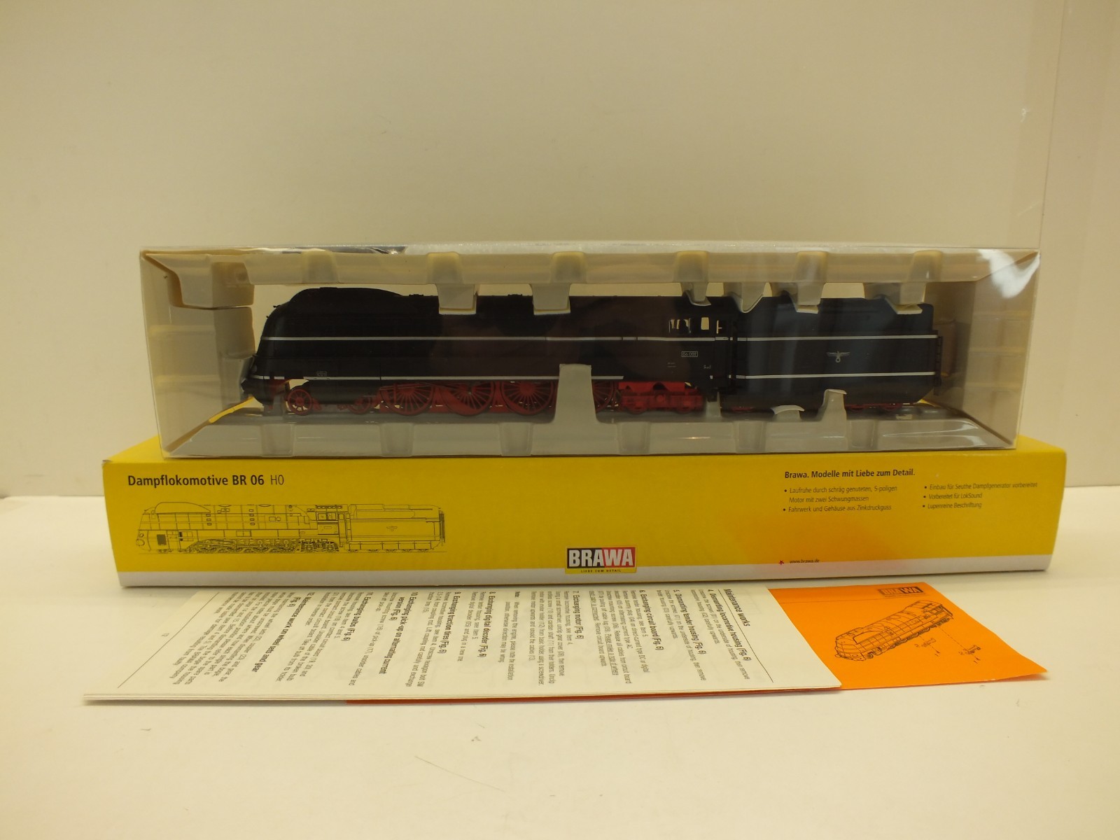 BRAWA 40200 HO DC WAR TIME BR 06 DRG 06 002 LOCO 4-8-4 NOS BOXED (OO3206)