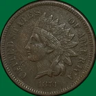 1873 Open 3 Indian Head Cent Extremely Fine XF Coin #38073