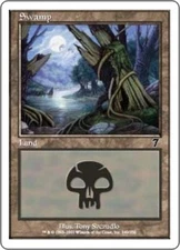 7th Edition Swamp (349) - Foil x1 Moderate Play, English Magic Mtg M:tG
