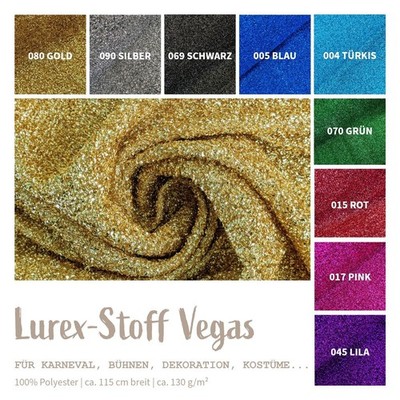 Lurex-Stoff Vegas Meterware, Glitzerstoff transparent, Kostümstoff *Ab 50cm