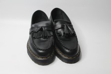 Dr. Martens Tassel Leather Loafers Black Slip-On Uk 6 Usm 7