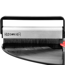 Hudson Hi-Fi Vinyl Record Brush w/Anti-Static Carbon Brush, Black