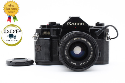 [Near Mint] Canon A-1 35mm SLR Film Camera Data Back A NFD 35-70 Lens From JAPAN