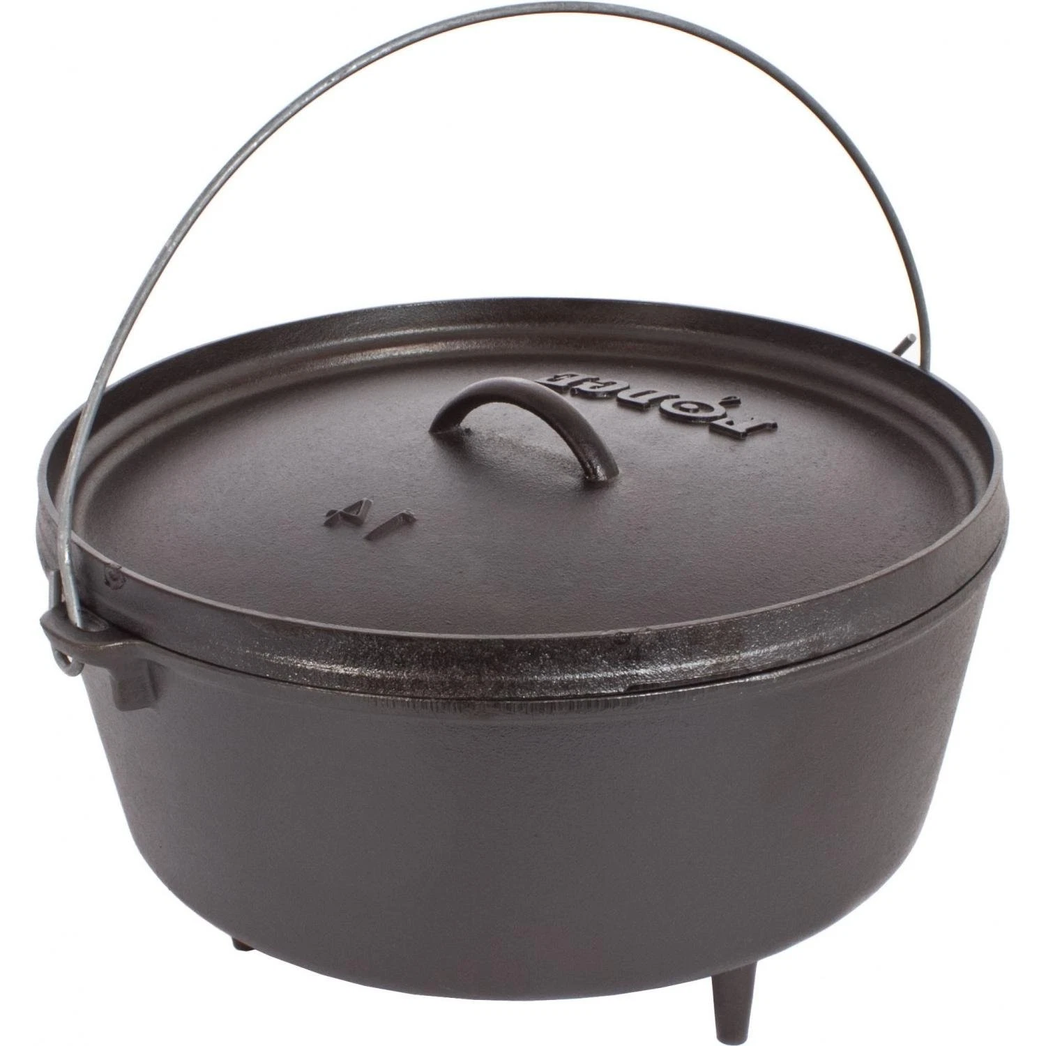 Iron Dutch Oven 10 Quart Pre Seasoned Camp Dual Handles Lodge Cast