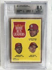 2011 Topps Heritage- League Leaders Albert Pujols, Joey Votto, Adam Dunn BGS 8.5