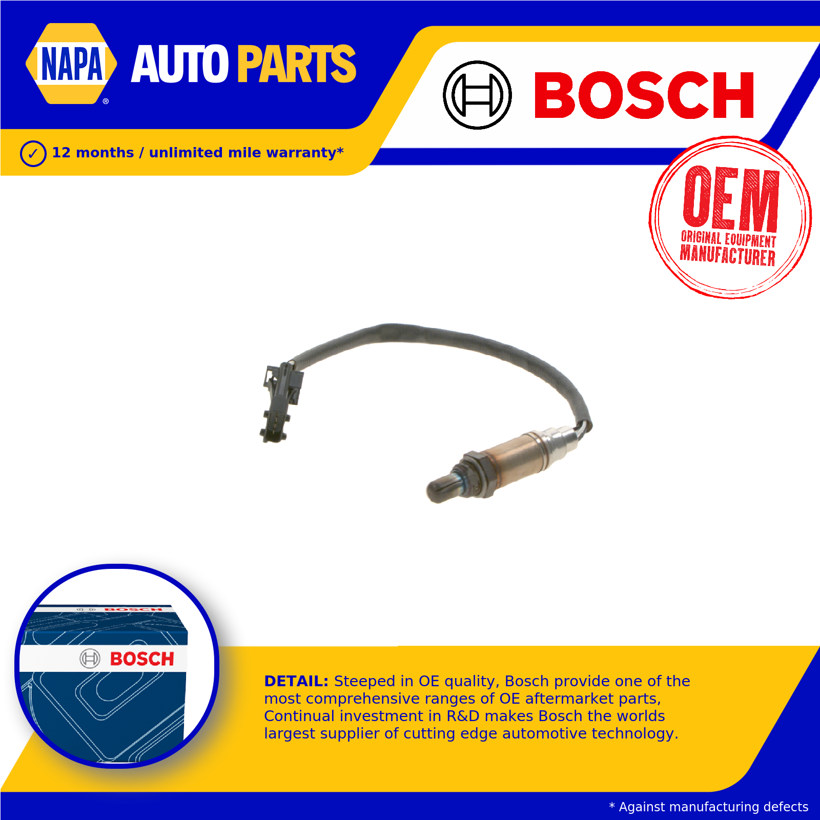 Lambda Sensor 0258003716 Bosch Oxygen C101880299 16286R 16289W 9628447980 LS3716