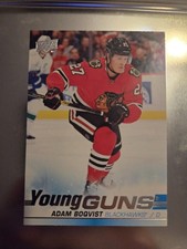 2019-20 Upper Deck UD Young Guns YG Adam Boqvist Rookie Card RC #492 Blackhawks. rookie card picture